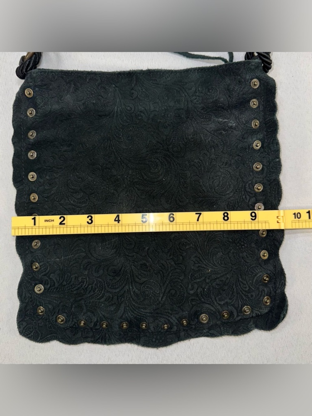 Olsen Europe Leather Tooled Crossbody Purse Festival Western Country Sturdy - Picture 9 of 11
